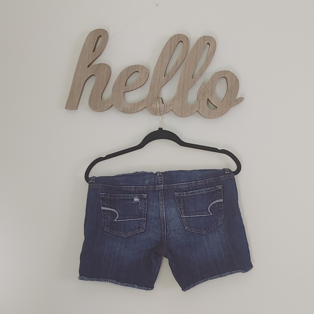 AEO Distressed Jean Bermuda Shorts (2) - Picture 2 of 4